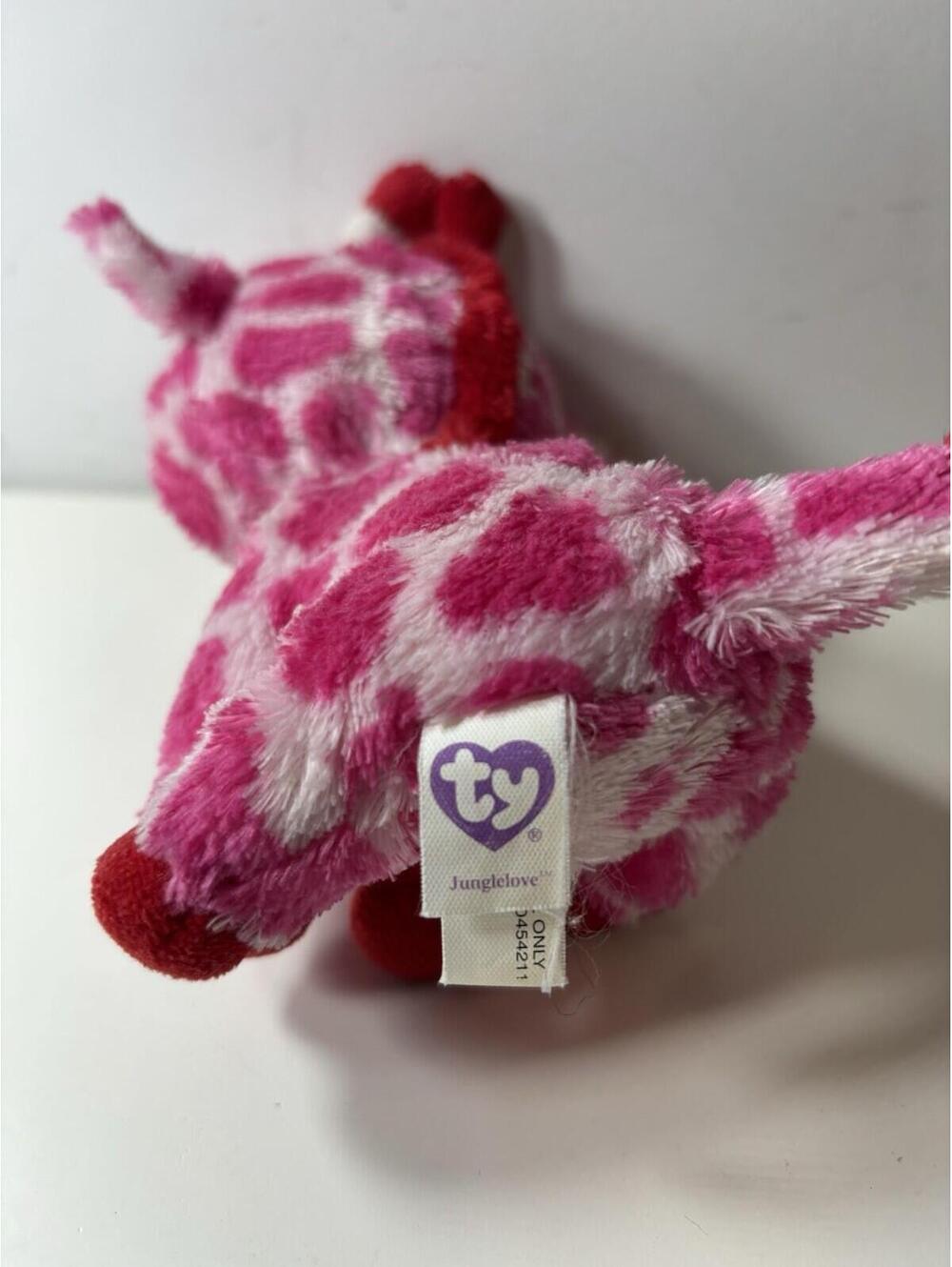 Ty Beanie Boos - JUNGLELOVE the Pink Giraffe (6 Inch) Stuffed Animal Toy - Picture 5 of 7